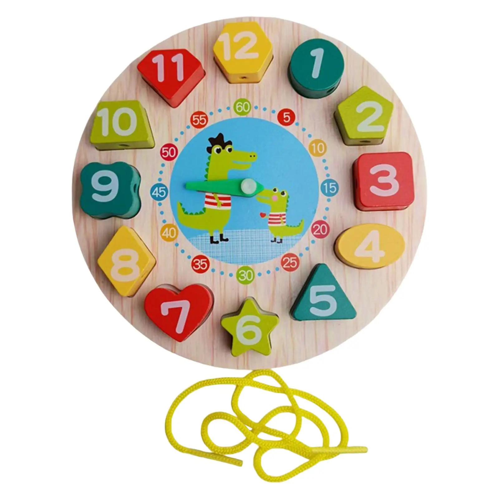 

Kids Busy Board DIY Accessories Wooden Beaded Clock Early Educational Toys