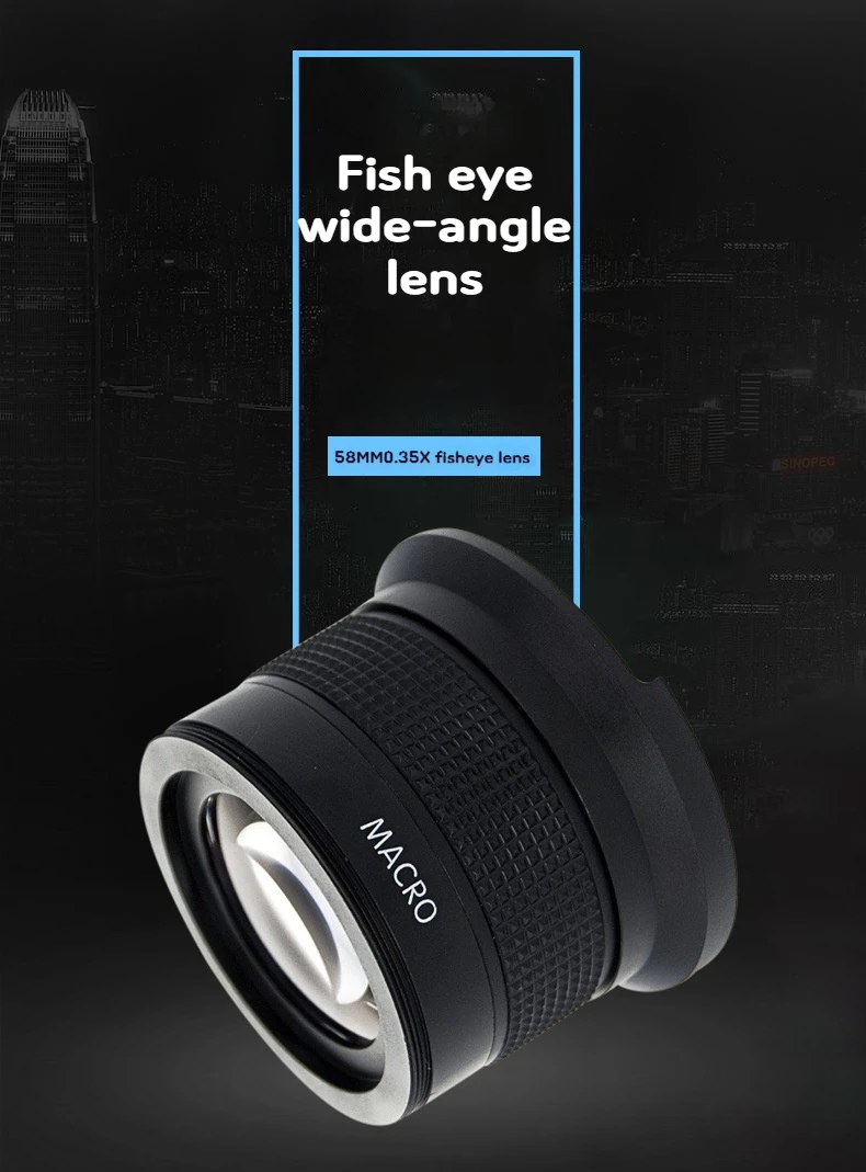 Объектив DSLR для Canon Nikon Sony 58 мм ультра широкоугольный