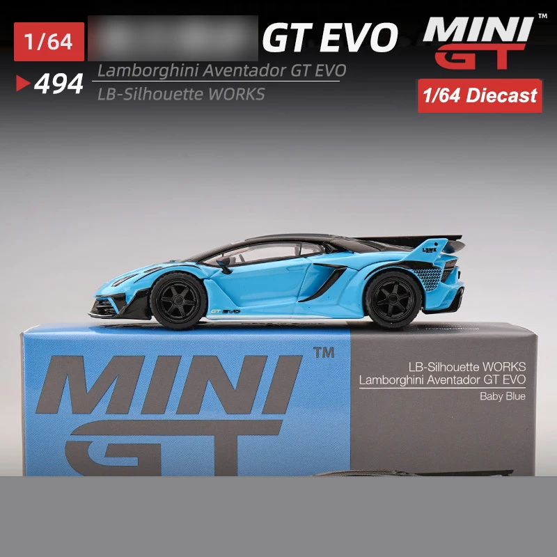 

Модель автомобиля из литья под давлением MiniGT 1/64, автомобиль, охват GT EVO LB-силуэт, спортивный автомобиль, игрушка, подарок для мальчиков и девочек, коллекция, хобби