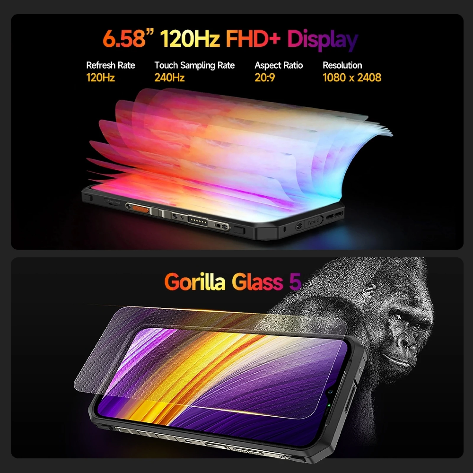 Ulefone Power Armor 18T Rugged Phone Global Version 12GB+256GB ROM Android 12 MTK Dimensity 900 5G Octa Core NFC Thermal Imaging