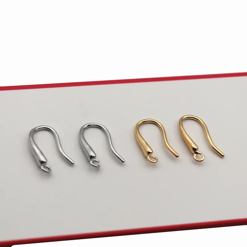 

Ear Hook 1x15mm Solid 925 Sterling Silver Earring Wire Hooks with Open Jump Ring DIY Jewelry Components Accessories