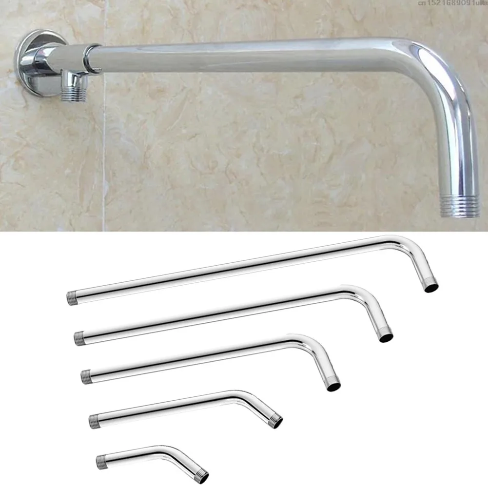 Stainless Steel Shower Head Extension Arm Wall Mounted Tube Rainfall Shower Head Arm for Bathroom Home Accessories