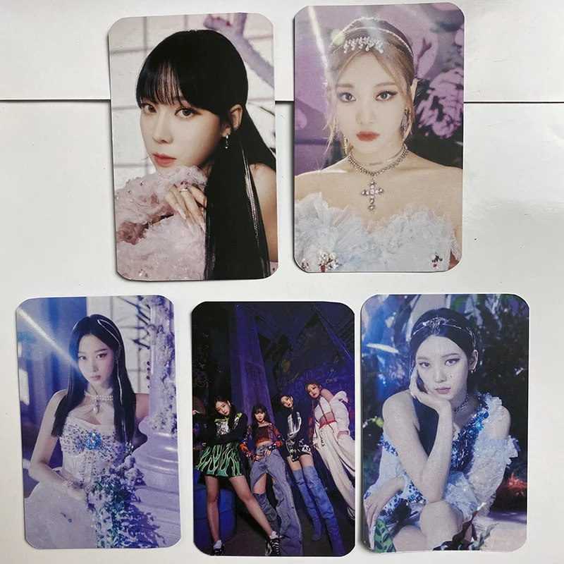 

Фотокарточка KPOP AESPA Dreams Come Ture Kpop Group Photo Card LOMO Card для фанатов 5 шт./компл.