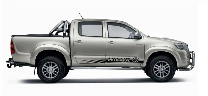 

2 шт., виниловые наклейки с логотипом Toyota Hilux