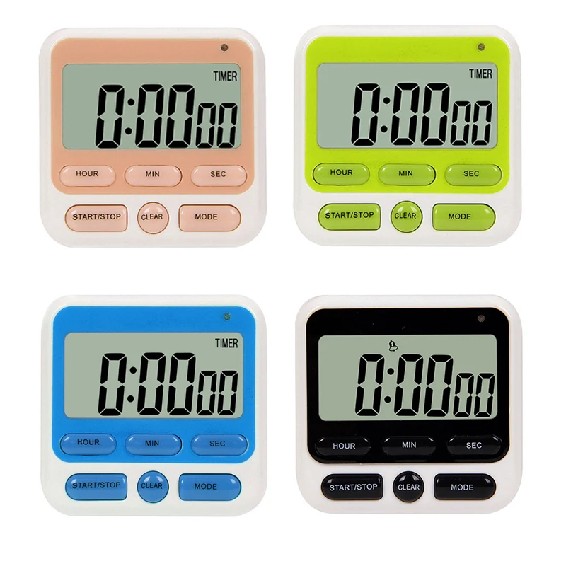 Цифровой экран кухонный таймер большой дисплей цифровой квадратные часы для