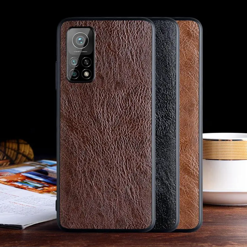 

Luxurious leather case for Xiaomi Mi 10T Pro 10T Lite case with Business design ,with TPU+PC 2in1 material