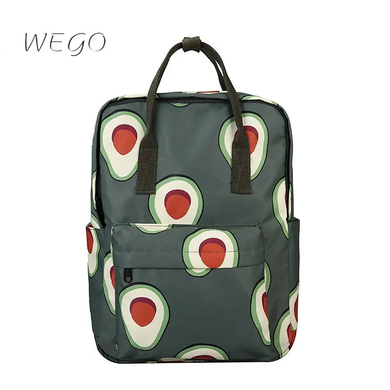 

Cute Fruit Backpack Schoolbags Girl Boy Rucksack Women Large Bagpack for Teenage Girl Mochila Mujer Avocado Green Nylon Bookbag