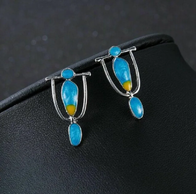 Earrings For Women 2023 Trending Fashion Vintage Marbling Imitates Dripping Oil Earring Female Wedding Party Jewelry pendientes