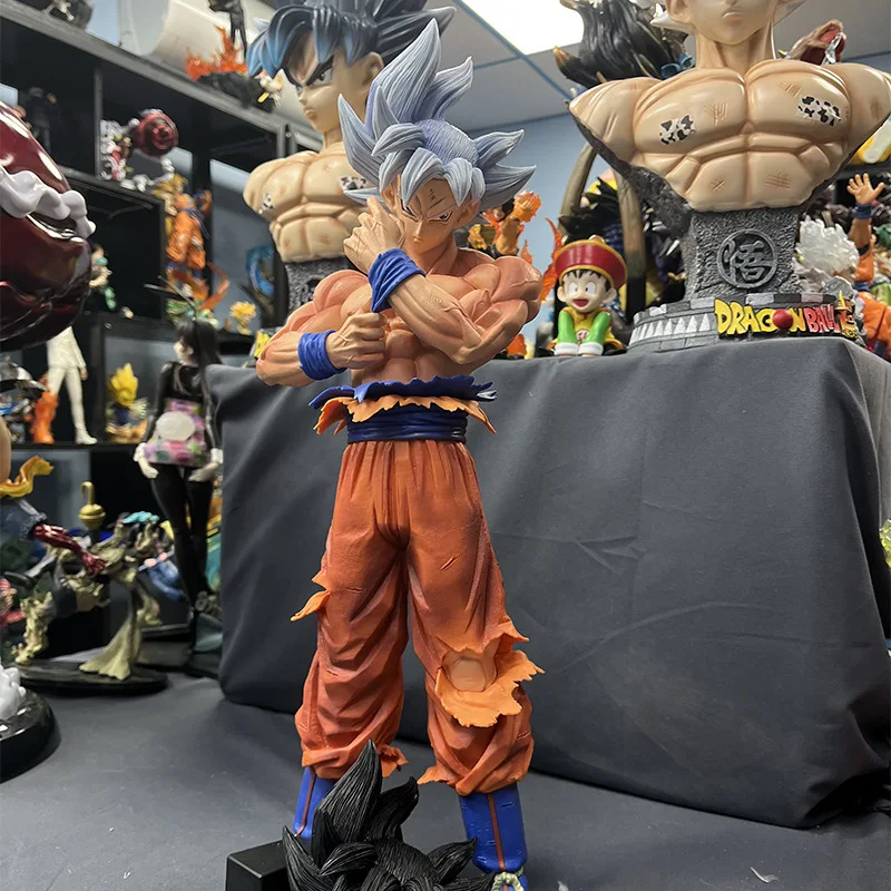 

Anime 43cm Dragon Ball Large Size Super Gros Free Ji Gong Gong Silver Hair Son Goku Model Figurine Ornament Children's Toy Gifts