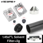 Трубчатый фильтр для очистки растворителя 1,45 дюйма OD 7 дюймов L, алюминий 12x28 + 58x24, 9 шт. чашек из нержавеющей стали + перегородка, Торцевая Крышка, набор для телефона