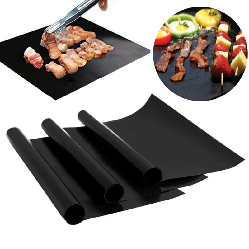

Non-stick BBQ Grill Mat 40*33cm Baking Mat BBQ Tools Cooking Grilling Sheet Heat Resistance Easily Cleaned Kitchen Tools