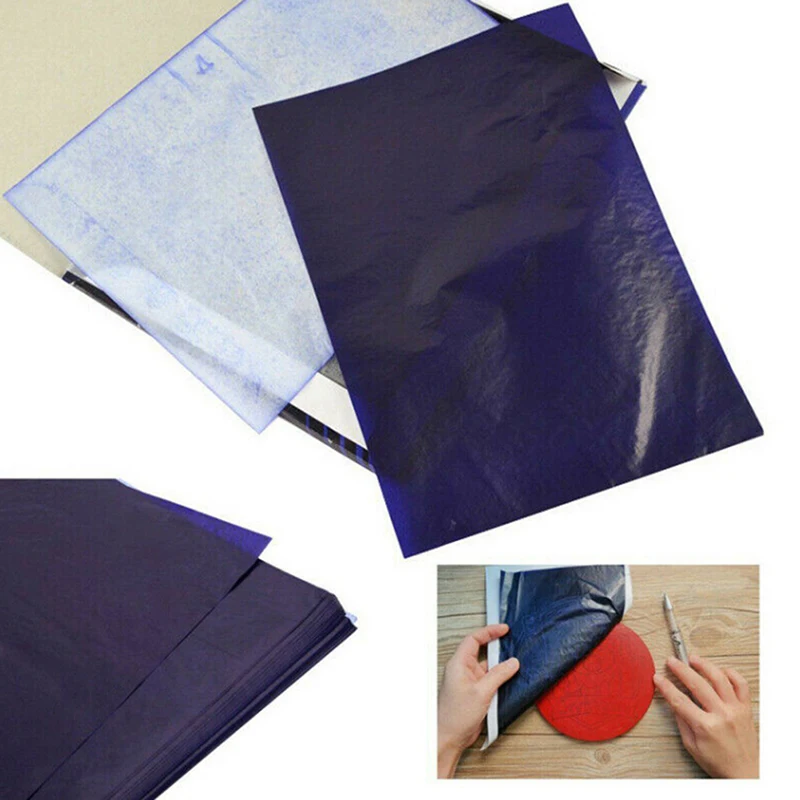 

100 Sheets A5 Dark Blue Carbon Hand Stencil Transfer Paper Hectograph Repro Set