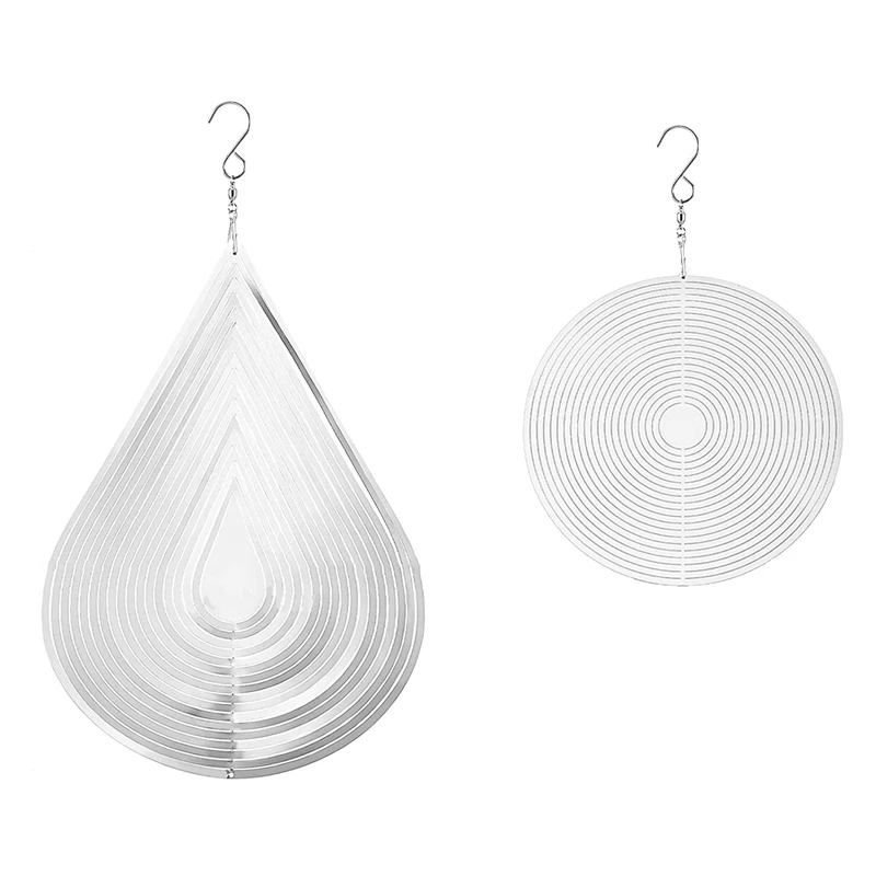 

3D Wind Spinner Outdoor,3D Wind Chimes Wind Chime Patio Wind Chime With 3 Rotating Hook For Garden Yard Home Decoration