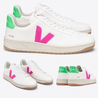 veja v12 suede elastic fabric series breathable small white outdoor shoes men and women walking canvas retro light shoes