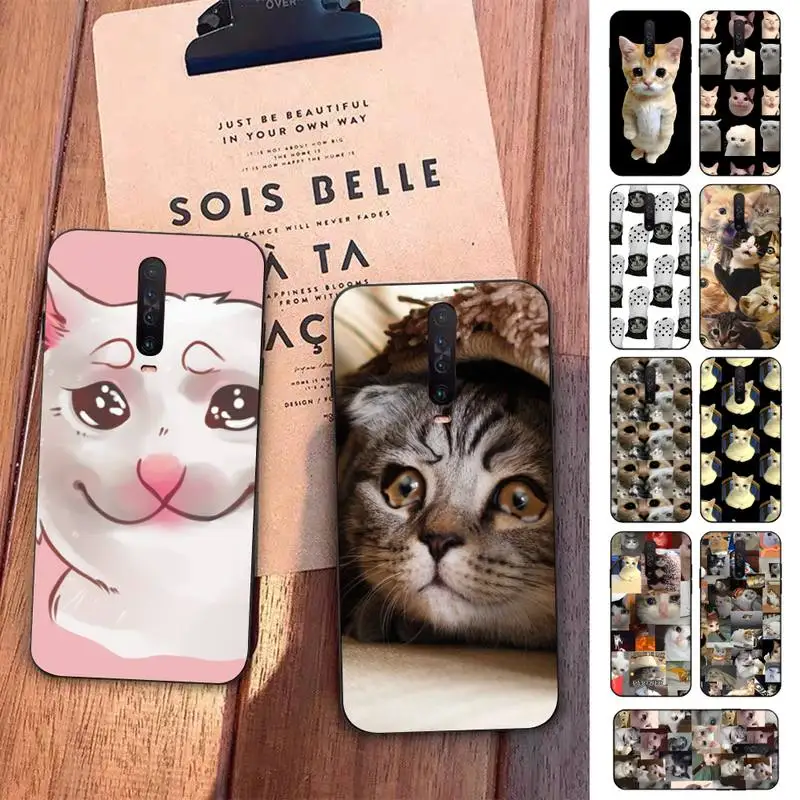 

Crying Cat Phone Case for Redmi 5 6 7 8 9 A 5plus K20 4X S2 GO 6 K30 pro