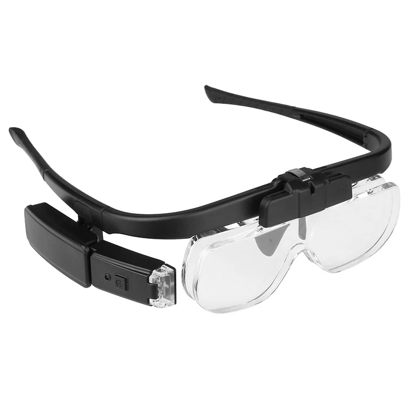 

Head Mount Magnifying Glasses Hands Free Headband Eyeglasses Magnifier Rechargeable For Reading Watch Repair Jewelry
