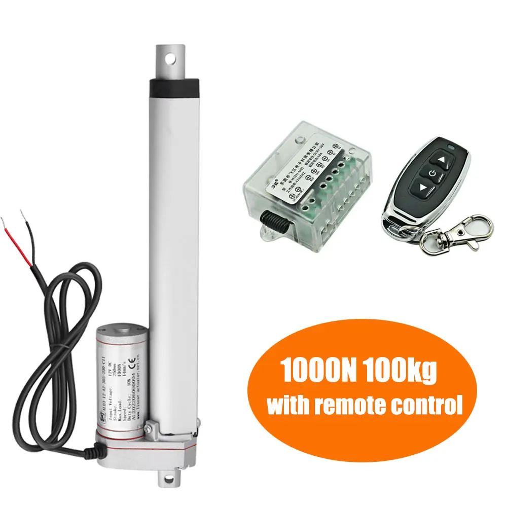 

Линейный привод 12В 1000Н 14мм/с алюминиевый 100 мм