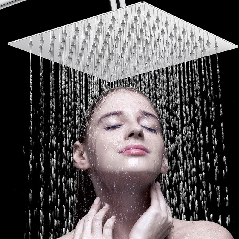 

Ультратонкая насадка для душа от дождя, домашняя полировка, Потолочный Настенный распылитель, аксессуары для ванной комнаты, 8 дюймов, 10 дюй...