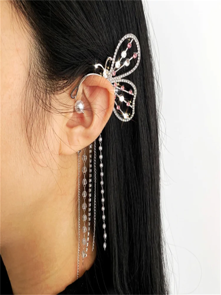 

Personality Long Tassel Earrings Temperament Butterfly Dangle Earrings New