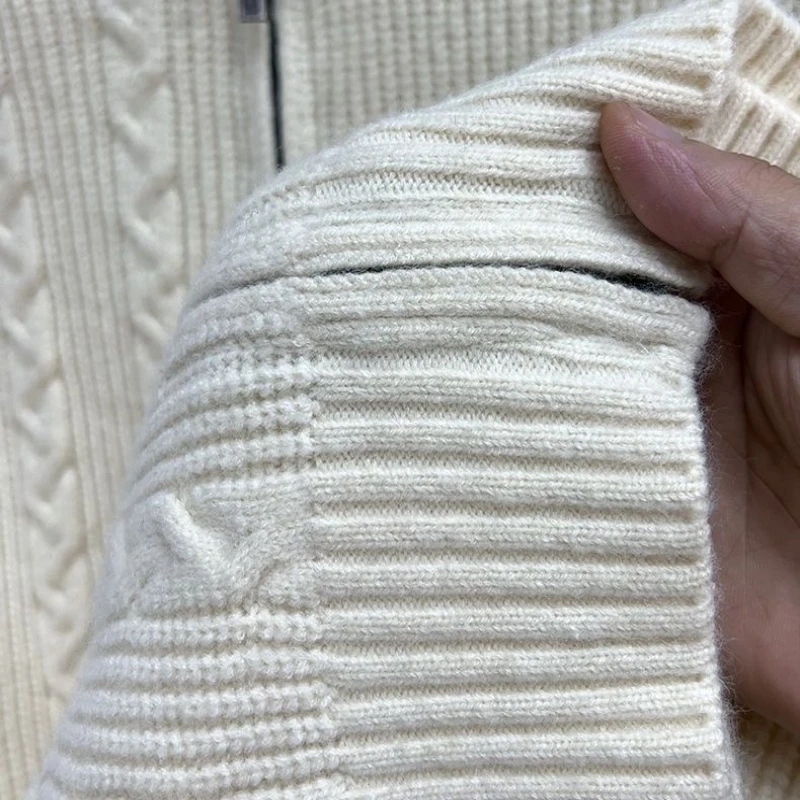 Мужской Высококачественный свитер с вышивкой куртка на молнии открытой