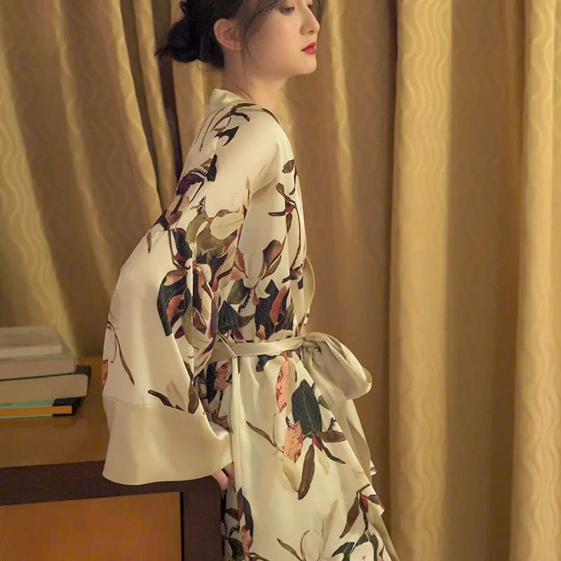 Японские летние новые роскошные домашние длинные брюки Пижамный костюм с