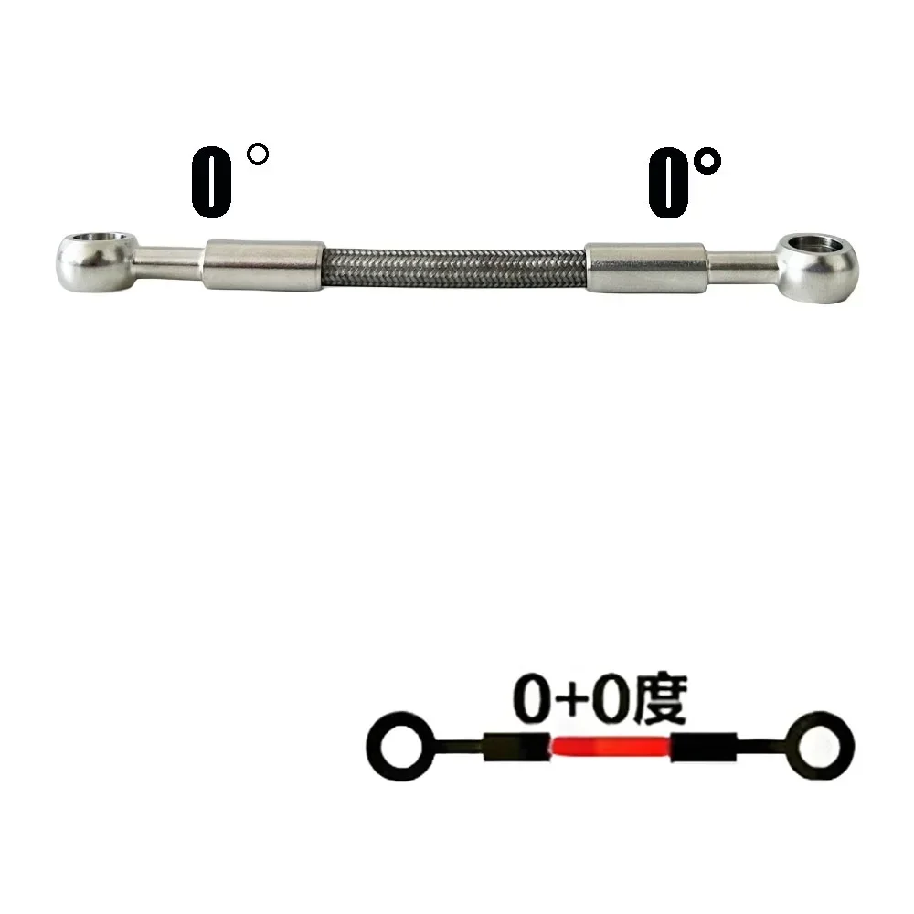 Плетеный тормозной шланг Moto M10Banjo0 ~ 28 ~ 90 Доступно несколько углов Мотоцикл ATV Гидравлическая муфта DOT Гибкая трубка Масляный шланг