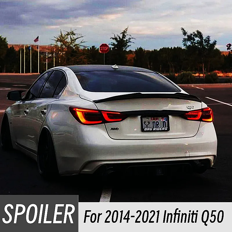 Задняя Крышка багажника автомобиля Тюнинг крылья спойлер для 2014 15 16 17 18 19 20 21 Infiniti