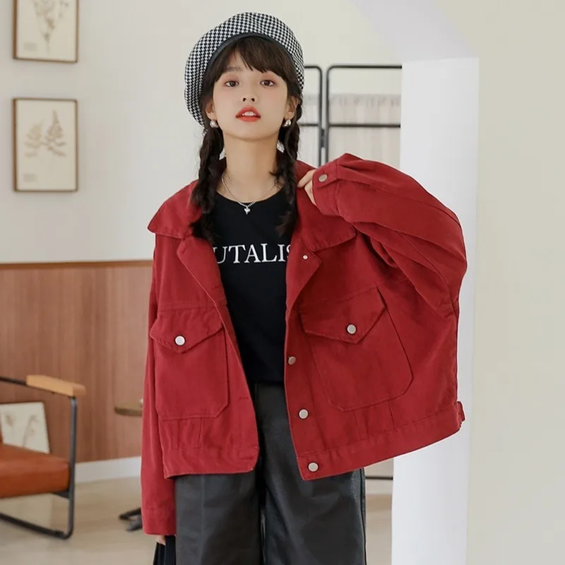 

Korean Sweet Denim Jacket Women Single Breasted Lapel Cowboy Jacket 2021 Spring Autumn New Fashion Indie Student Chic Outwears