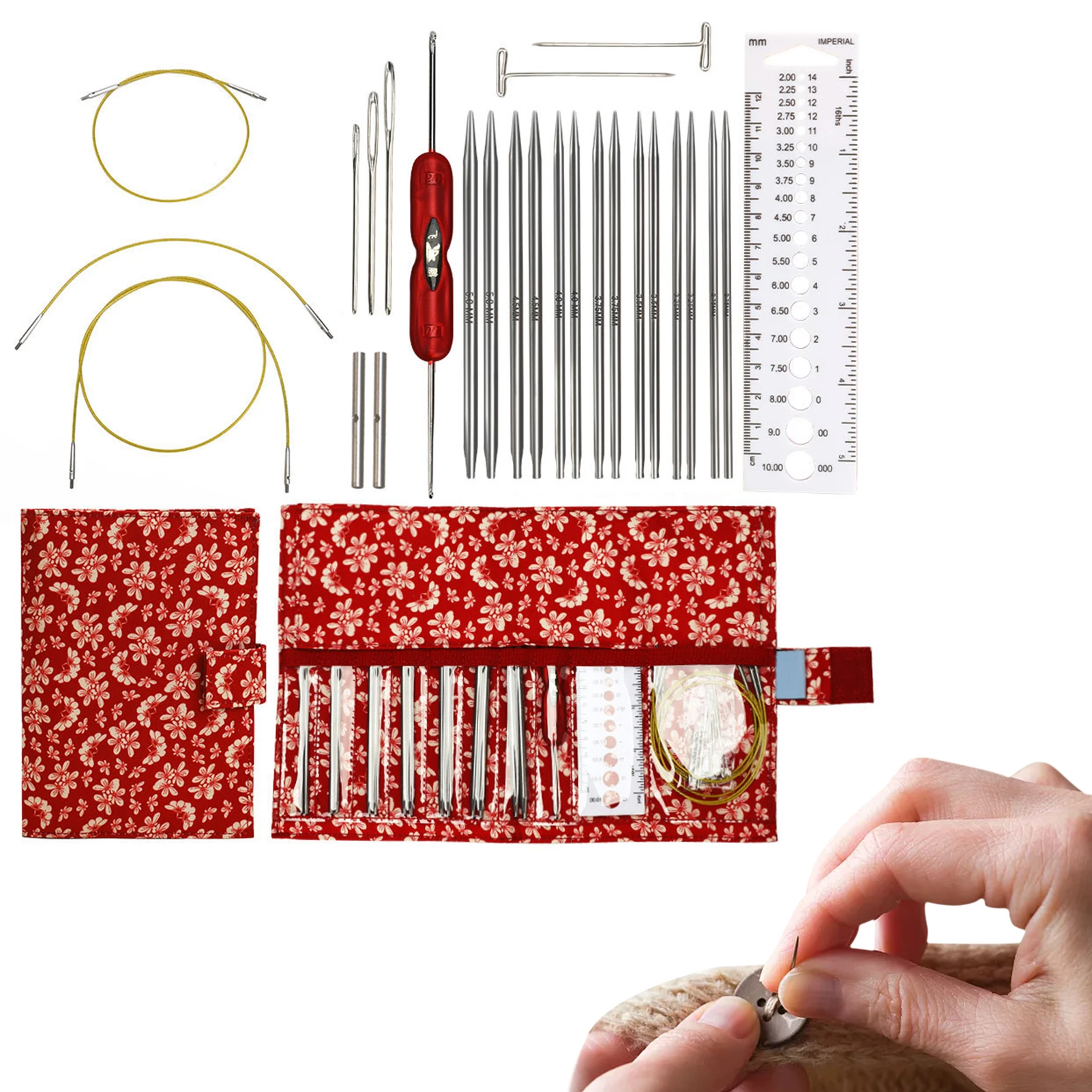 

Knitting Needles Set Weaving Tools Kit Crochet Needles Weave Yarn For Any Project Knitting Needles Set Circular Knitting Needles