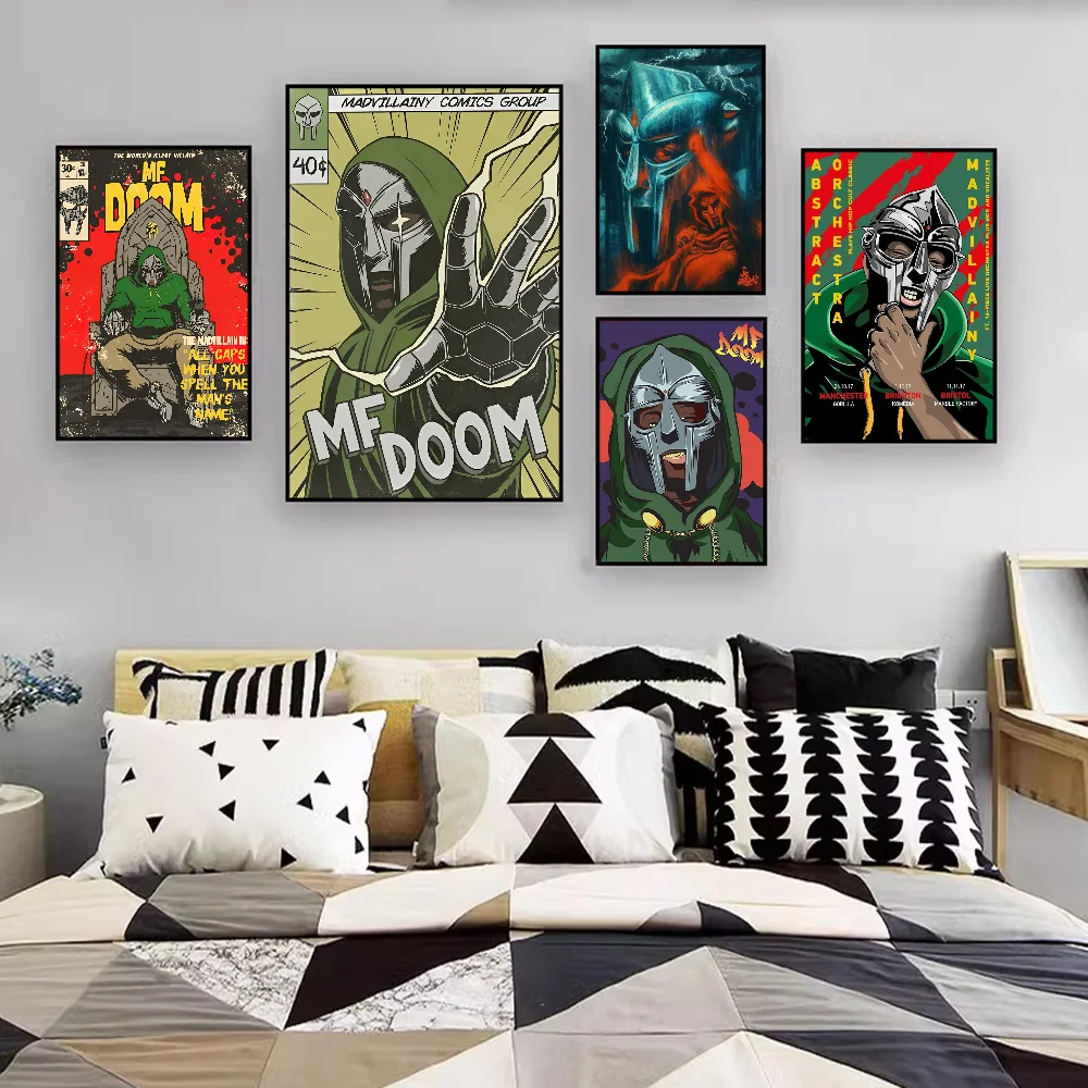 M-MF D-Doom постер аниме постеры клейкая белая бумага наклейка Сделай Сам комната бар