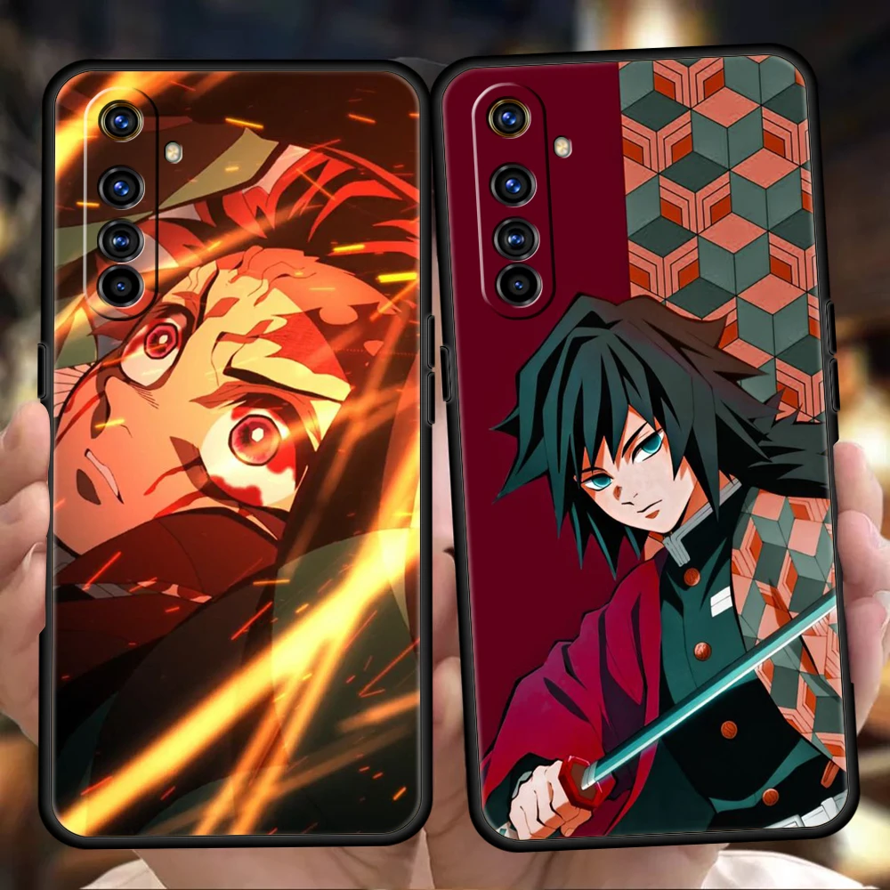 

Demon Slayer Phoen Case Cover For Realme 8i 9i 9 8 7 6 Pro C25 C21 C11 C3 GT2 Pro Plus 5G Silicone Shockproof Shell Fundas Coque