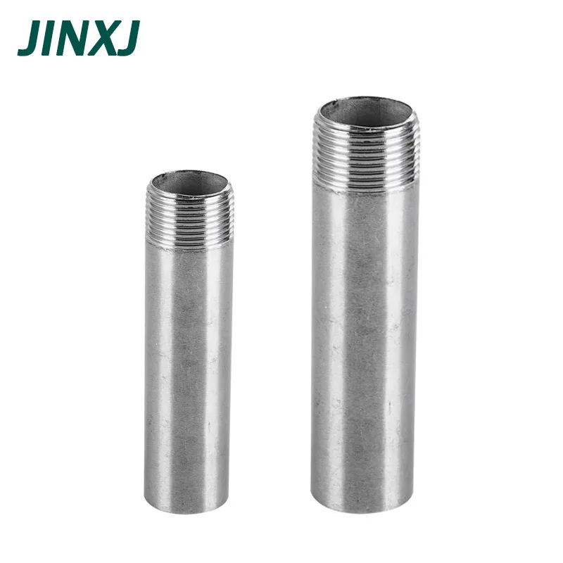 

5PCS SS304 1/8" 1/4" 3/8" 1/2" Length 50mm 100mm BSP Male Thread Long Nipple 304 Stainless Steel Pipe Fitting Connector Adapter