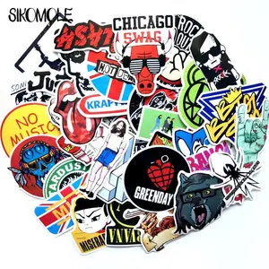 103060 шт. Мультяшные Ретро рок-группы музыкальные наклейки Grean Day RHCP чемодан гитара скейтборд DIY граффити наклейки F5