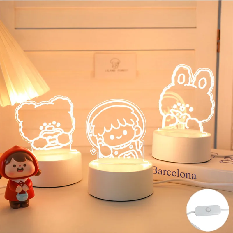 

Ночник Ins, акриловый настольный ночник для детей/девочек/мальчиков/влюбленных, прекрасный праздничный подарок, декоративная настольная лам...
