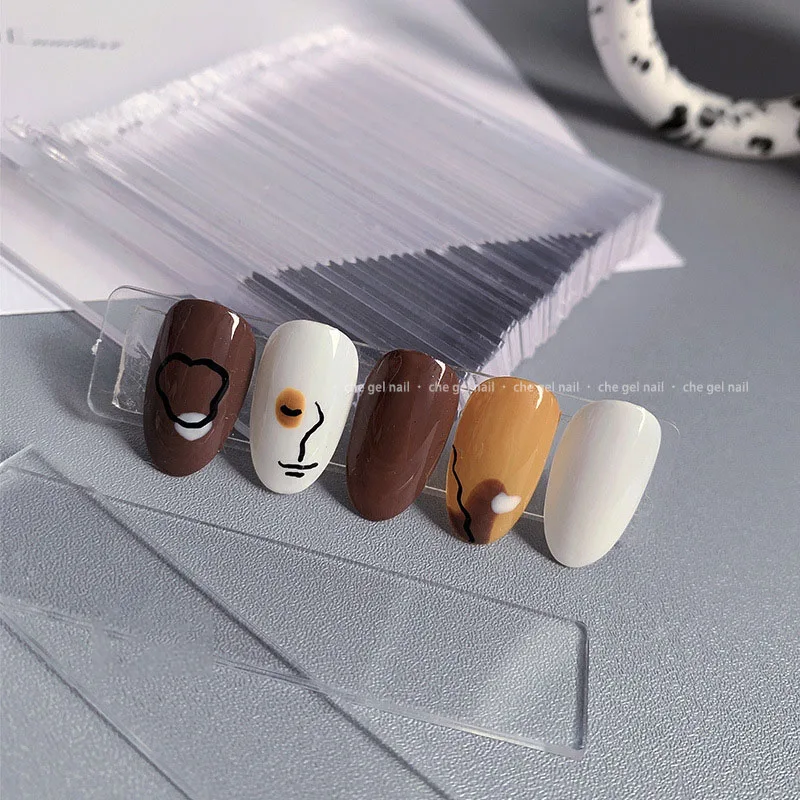

Nail Enhancement Transparent Acrylic Display Board High Transparency Work Display Strip 48 Pieces of Printing Tools