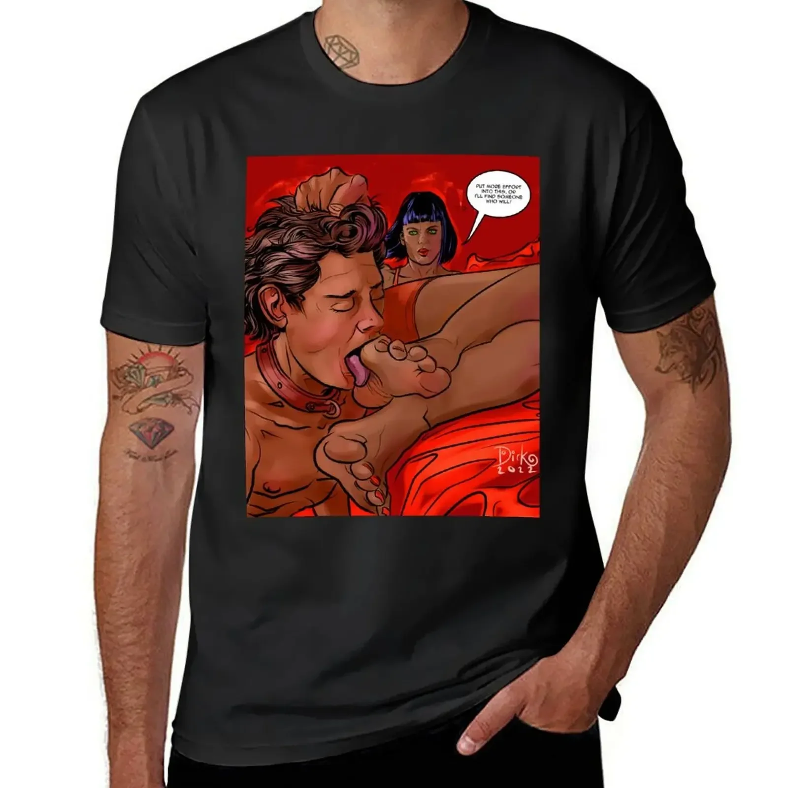More Effort Femdom KinkInk Comic Book Foot Fetish Art by Dirk Hooper T-Shirt vintage clothes oversized graphics men