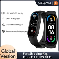 xiaomi %e2%80%93 connected bracelet mi band 6 international version 1 56 inch amoled ecran heart rate monitor physical activity