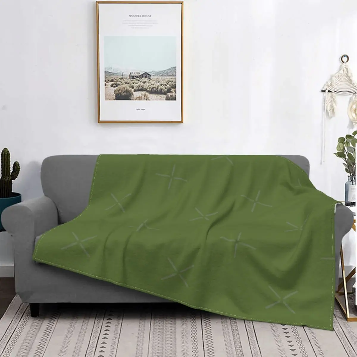 

Manta lisa y lisa de oliva oscura, colcha para cama a cuadros, 135 a cuadros, toalla de playa de lujo