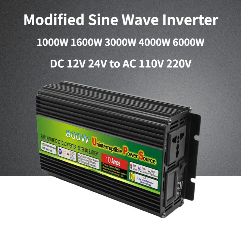 

Power Inverter 1000W 3000W 4000W 6000W DC 12V 24V AC 220V Supply Lntelligent Three-Phase Charger For Vehicle On-Board Inverter