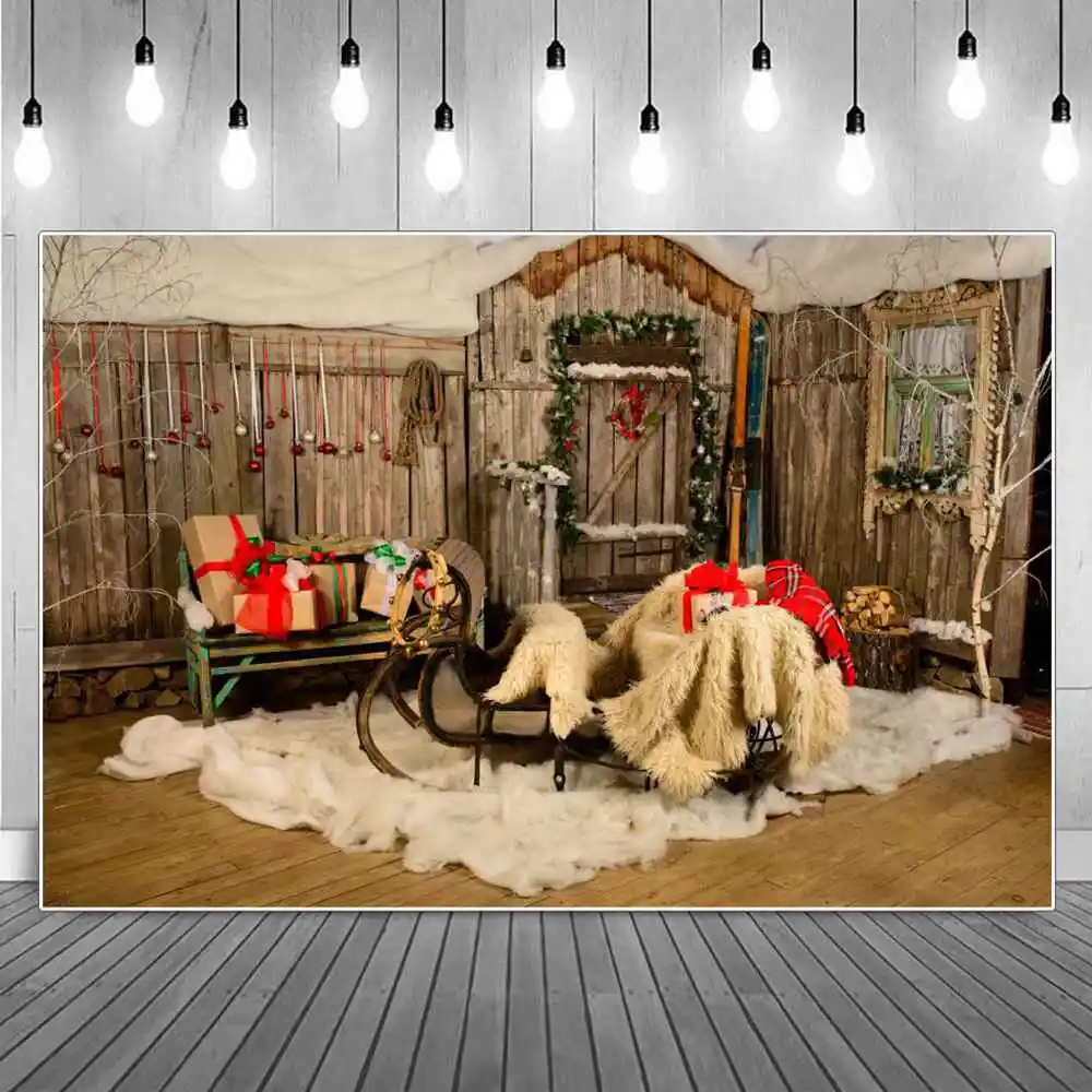 

Rural Couryard Photography Backdrops Birthday Decoration Vintage Wooden Board House Scene Home Studio Photo Booth Backgrounds