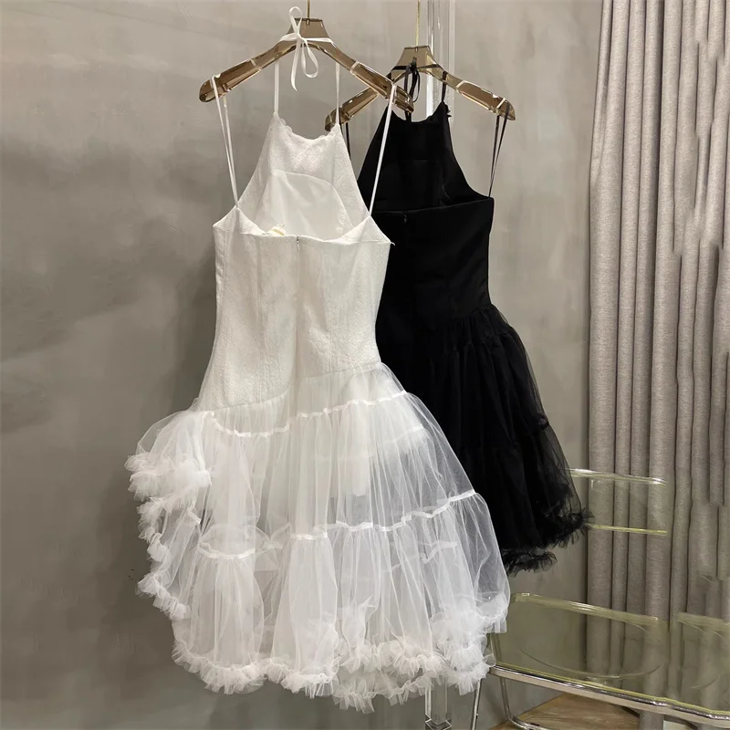 Элегантные женские платья Новинка лета 2024 сетчатая мини-юбка в стиле пэчворк