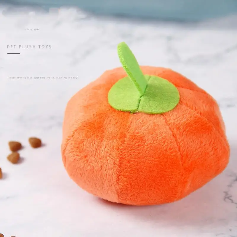 

Pet supplies resistance imitation pumpkin voice molar bite dog diversion voice plush toys