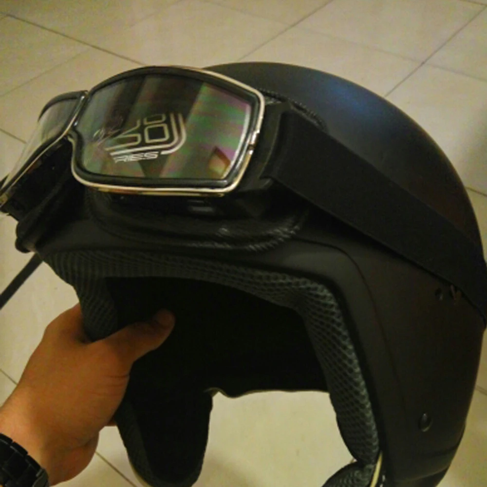 Мотоциклетные очки винтажные байкерские для шлема скутера лыжного спорта