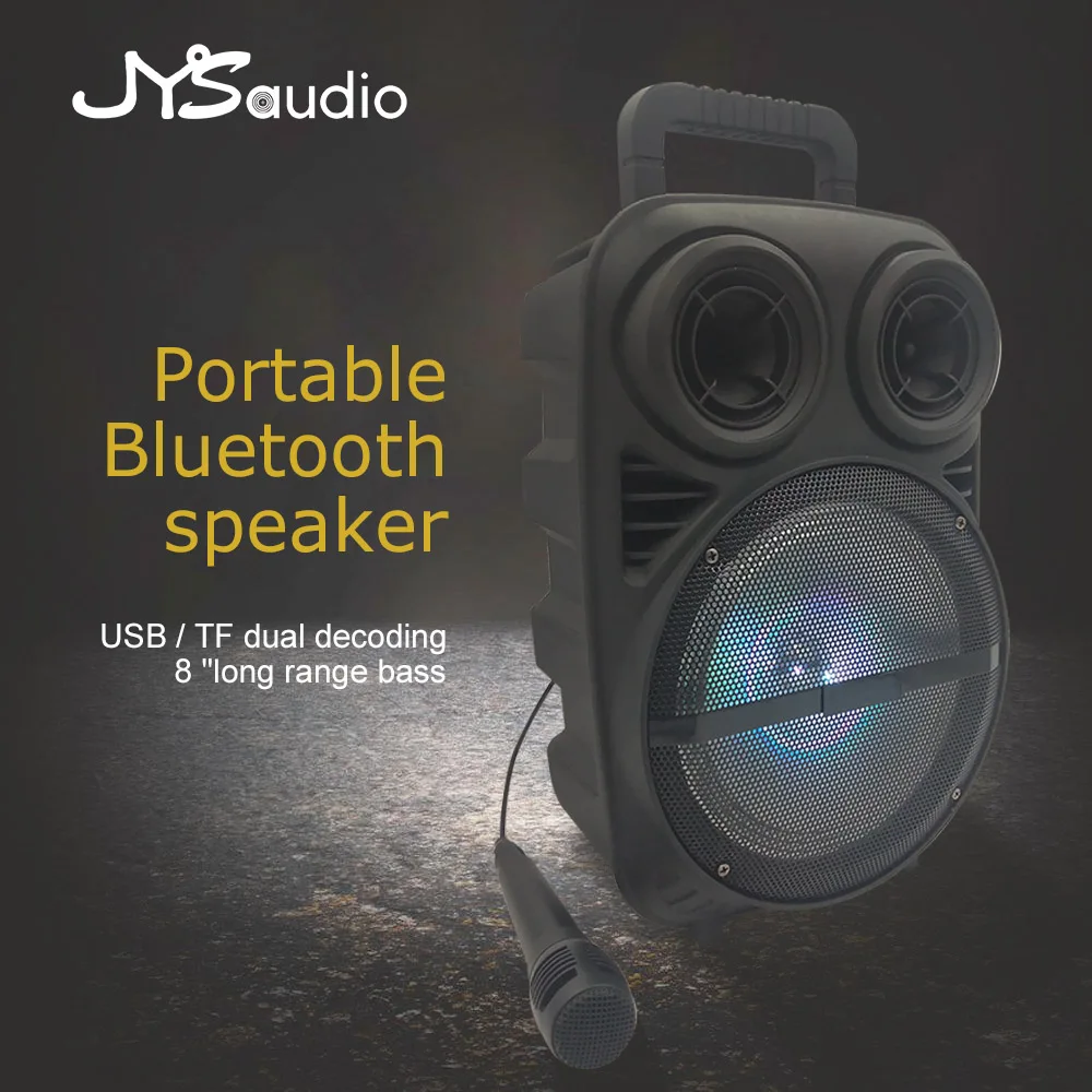 

Karaoke Portable Amplifier Bluetooth-compatible Trolley Speaker Audio Outdoor Party DJ LED Speakers Bass Stereo Subwoofer TF