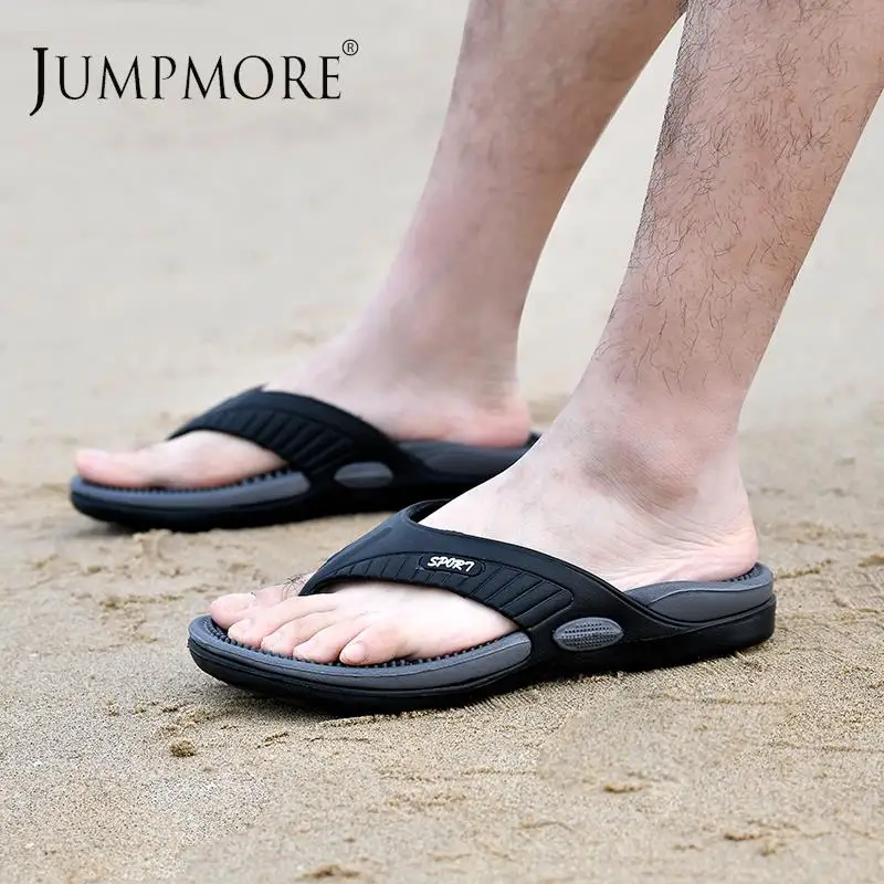 

Мужские массажные шлепанцы Jumpmore из ЭВА, пляжные сандалии, Повседневная летняя обувь, размеры 40-45