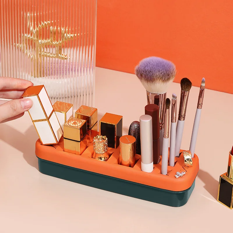 

Makeup Organizer Storage Box Porous Pen Holder Makeup Brush Box Makeup Brush Display Stand Holder Cosmetic Organizer Box