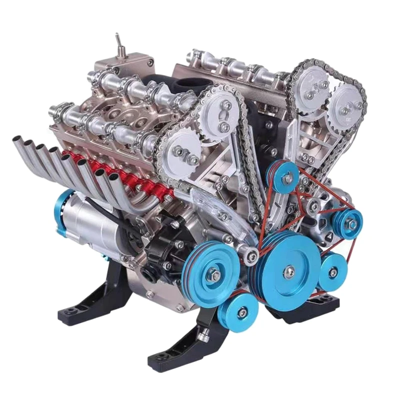 

-Модель двигателя V8 сделай сам, металлический механический двигатель, модель 500 дюйма, подарок, набор для хобби для детей, подростков и взрос...