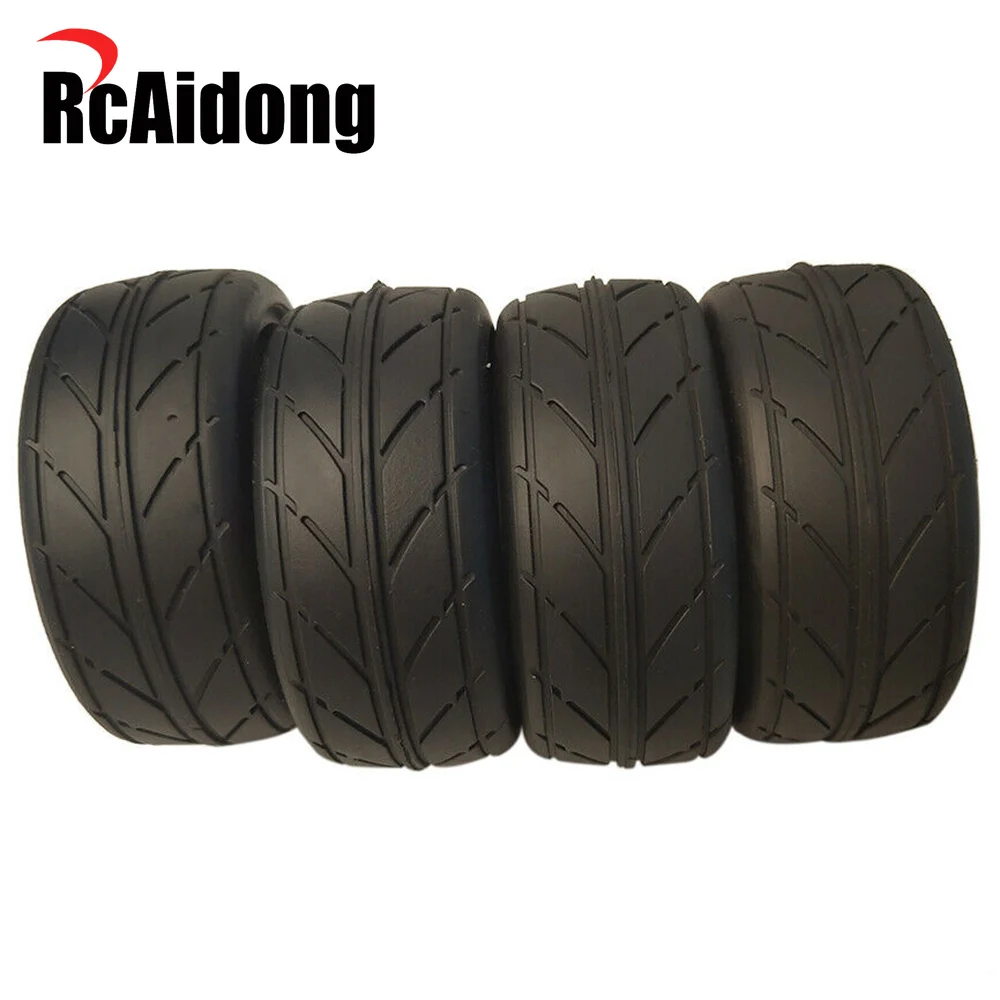 

4pcs 1/10 Rubber Tread Soft Wheel Tires for Tamiya TT01 TT02 Traxxas HSP HPI 1/10 RC Drift Racing Car Tyre Upgrade