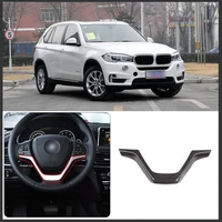 real carbon fiber car steering wheel panel decoration cover trim for bmw x5 f15 x6 f16 2014 2018 interior accessories styling