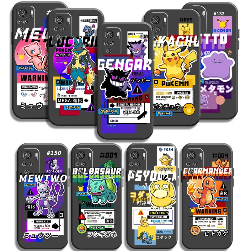 

Pokémon Design Phone Cases For Xiaomi Redmi Note 9T 9A 9T 8A 8 2021 7 8 Pro Note 8 9 Back Cover Funda Coque Soft TPU